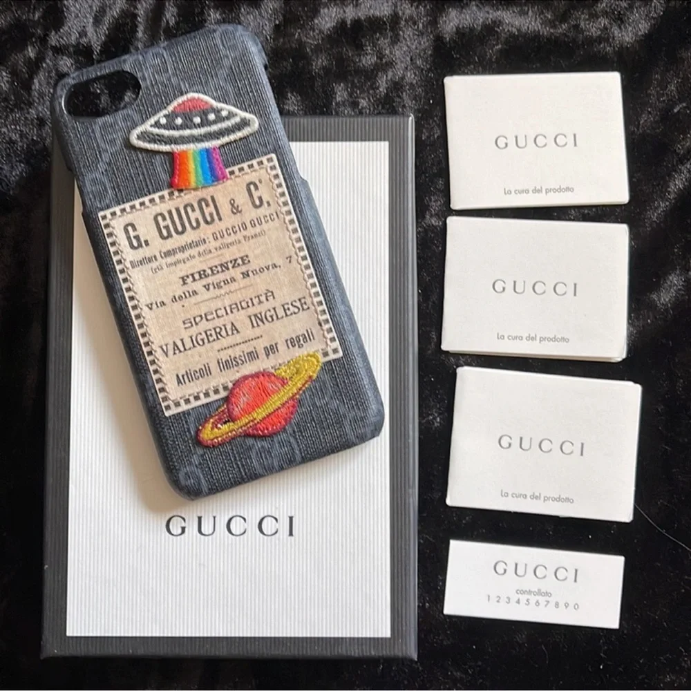 Gucci iPhone 7 / 8 Print Phone Space Case Authentic
